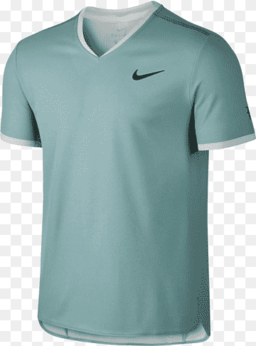 Camiseta Nike color verde aqua con logotipo negro