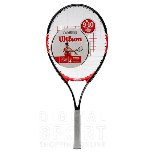 Raqueta Wilson color celeste tornosolado con mango negro